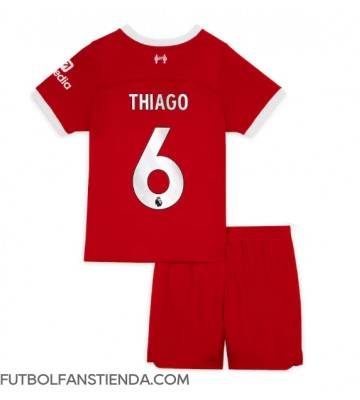 Liverpool Thiago Alcantara #6 Primera Equipación Niños 2023-24 Manga Corta (+ Pantalones cortos)